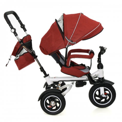 Trike FIX KX6628 Trojkolka s vodiacou tyčou červená