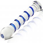 Sensual Dildo skleněné 18 cm modrá