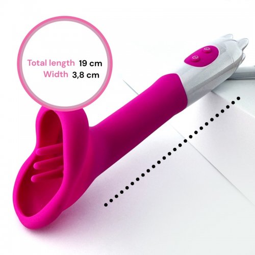 Sensual Vibrátor Womens Oral Brush 19 cm růžová
