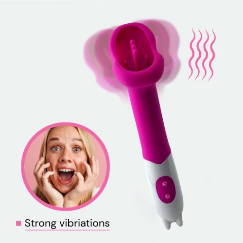 Sensual Vibrátor Womens Oral Brush 19 cm růžová