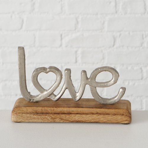 Boltze Dekorativní dřevěný nápis Love, Home 1 ks