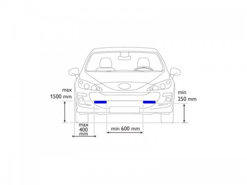 Pronett DRL svetlá pre denné svietenie 2x 8 LED