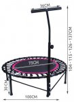 Malatec 3326 Fitness trampolína s držadlom 100 cm