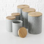 Boltze Dekorativní keramické dózy na potraviny Sven Set 2 ks