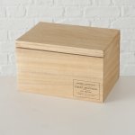 Boltz Dekoratívne drevený box s vekom Natural Set 3 ks