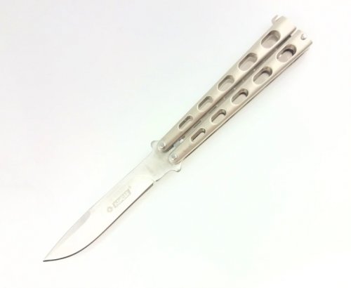 Kandar N-130 Nůž Motýlek stříbrný