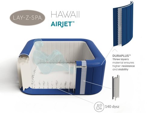 Bestway 60021 Lay-Z-Spa jacuzzi Hawaii AirJet