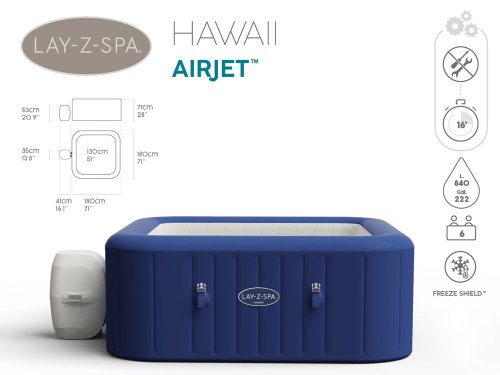 Bestway 60021 Lay-Z-Spa jacuzzi Hawaii AirJet