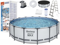 Bestway 5612Z Záhradný bazén Steel Pre MAX 4.88mx 1.22 Pool Set s kartušovou filtráciou