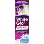 WHITE GLO Bieliace pasta s ústnou vodou 2 v 1 150g + kefka na zuby