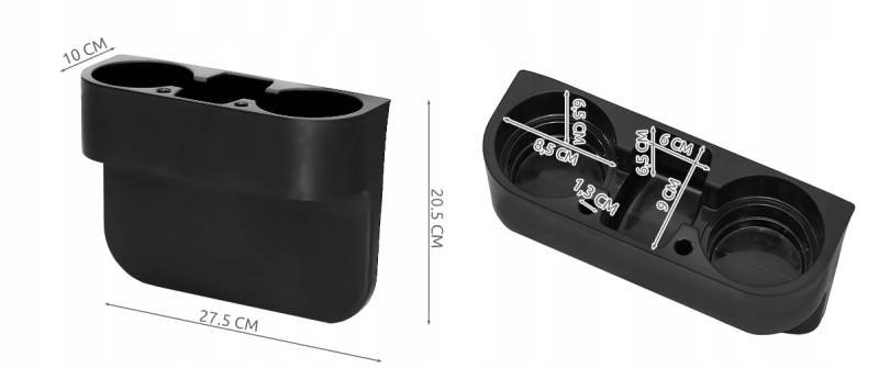 Verk 10032 Držiak nápojov a výrobkov do auta čierny