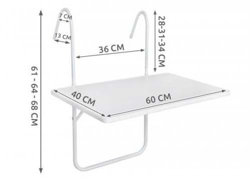 Malatec 3391 Balkónový stolík