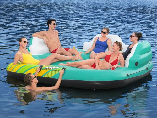 Bestway 43407 Nafukovacie plávajúci ostrov Sunny Lounge 300 x 275 cm