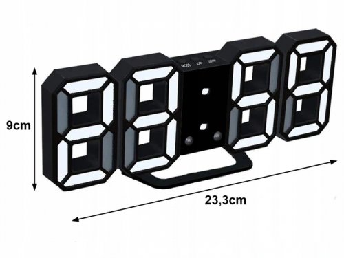 Verk 01458 Digitálne LED hodiny biele