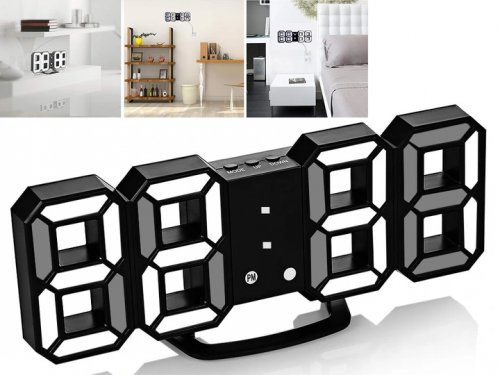 Verk 01458 Digitálne LED hodiny biele