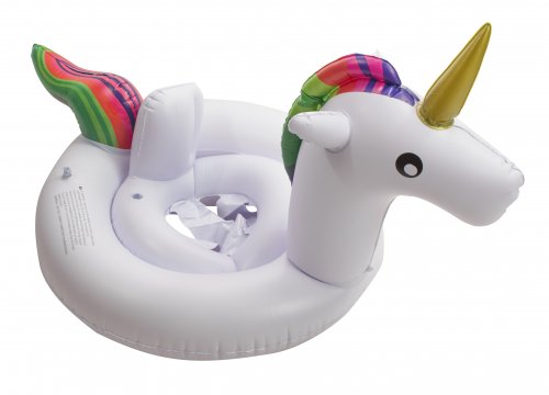 KIK Nafukovací kruh so sedadlom Jednorožec 70 cm