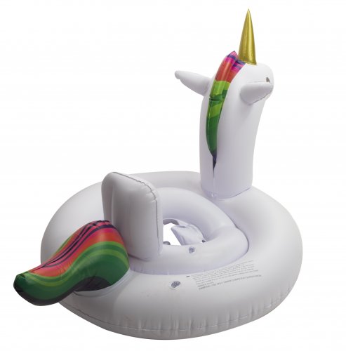 KIK Nafukovací kruh so sedadlom Jednorožec 70 cm