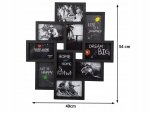 Verk 01453 fotorám na 10 fotiek 54 x 49 cm čierny