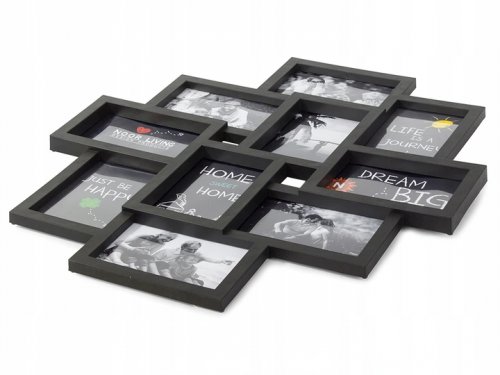 Verk 01453 fotorám na 10 fotiek 54 x 49 cm čierny