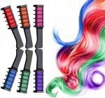 Pronett XJ3897 Hrebeň s farebnými kriedami na vlasy 10 farieb
