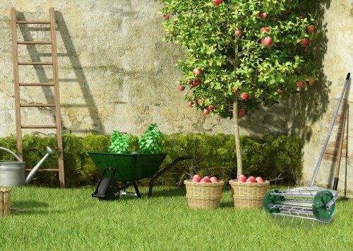 ISO 12027 Ruční rotační provzdušňovač trávníků