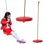 Kruzzel Detská hojdačka disk priemer 28 cm červená