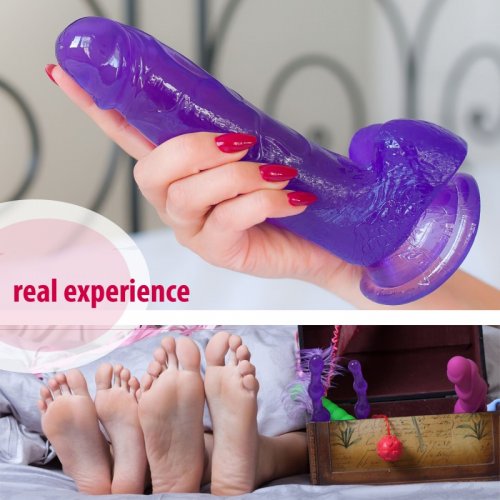 Sensual Dildo s přísavkou 20 cm fialová