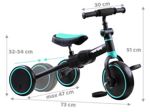 Joko SP0663 Dětské odrážedlo Tiny Bike 3 v 1 modré