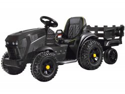 Joko PA0240 Detský elektrický traktor s vlečkou a lopatkou čierny