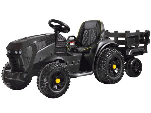 Joko PA0240 Detský elektrický traktor s vlečkou a lopatkou čierny