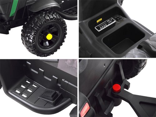 Joko PA0240 Detský elektrický traktor s vlečkou a lopatkou čierny