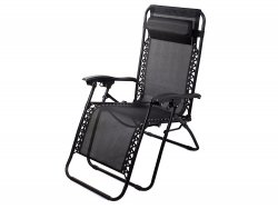 Verk 01427 Plážové ležadlo Zero Gravity čierne