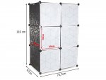 Verk 01510 Variabilný regálový systém 3 police 110 x 73,7 x 47 cm