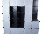 Verk 01511 Modulová skladacie šatníková skriňa 180 x 180x 46,5 cm čierna