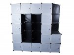 Verk 01511 Modulová skladacie šatníková skriňa 180 x 180x 46,5 cm čierna