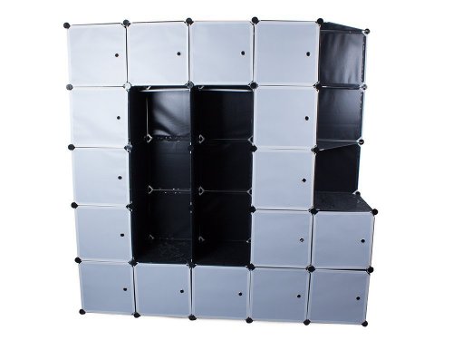 Verk 01511 Modulová skladacie šatníková skriňa 180 x 180x 46,5 cm čierna