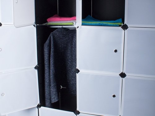 Verk 01511 Modulová skladacie šatníková skriňa 180 x 180x 46,5 cm čierna