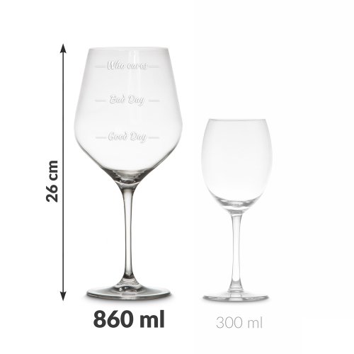 diVinto Slávnostné obrie poháre na víno 860 ml - Who cares? číra 2 ks