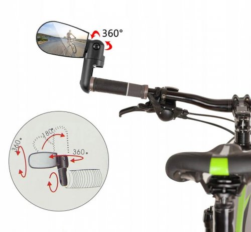 GT L9C1 Prídavné spätné zrkadlo na bicykel 360 st.