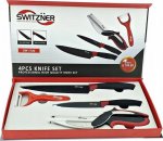SWITZNER SW-1720 4 dílná sada nožů červeno-černá