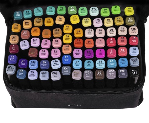 Maaleo 14185 Sada oboustranných fixů 80 ks