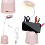 ISO LED stolní lampa s držákem na mobil a úložným prostorem
