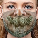 Ali Zábavná maska ​​na tvár 3D potlač - fúzy