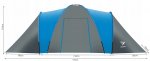 Trizand 12574 Rodinný stan pro 6 osob 570 x 200 x 210 cm modrošedý