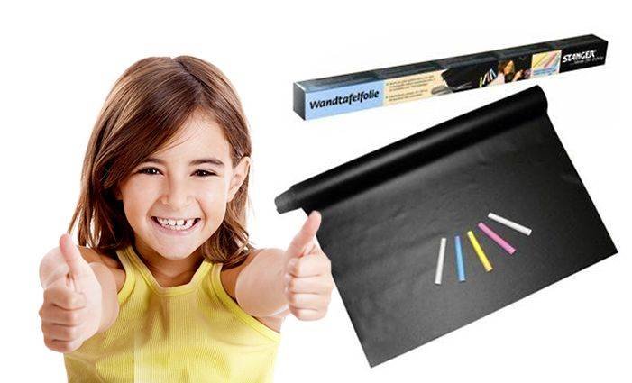 Malatec 1086 Samolepicí papírová tabule na křídy + křídy