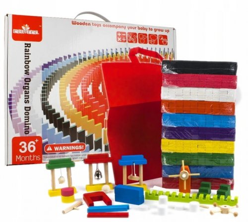 Azar 039 Dřevěné domino barevné 200 ks