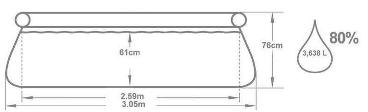 BESTWAY 57270 Bazén s kartušovou filtrací Fast Set 305x76cm
