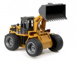 KIK HUINA 1520 RC Buldozér s kovovou lyžicou 6CH, 2,4GHz 1:18