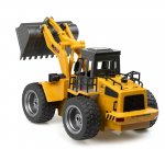 KIK HUINA 1520 RC Buldozér s kovovou lyžicou 6CH, 2,4GHz 1:18