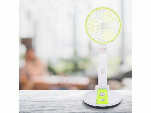 Verk Bezdrátový skládací ventilátor s LED lampičkou zelenobílá